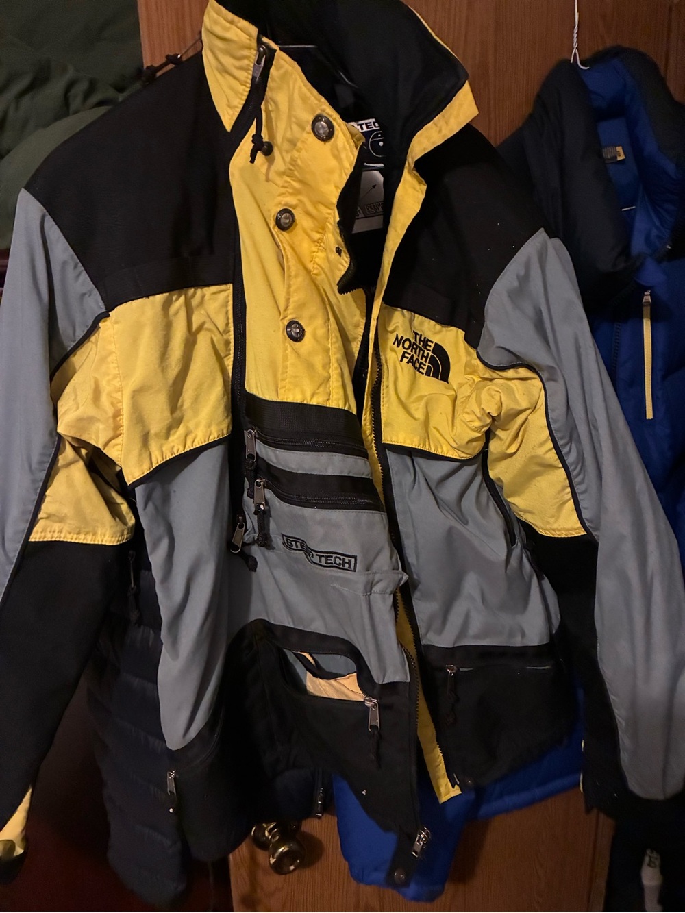 The North Face Yellow, Gray & Black Kids Rain Jacket